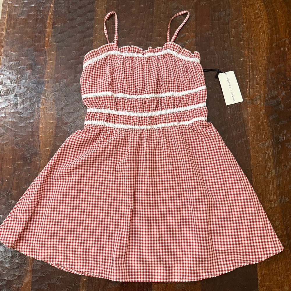 Better Together Red Gingham Dress with White Accents - Picture 11 of 11